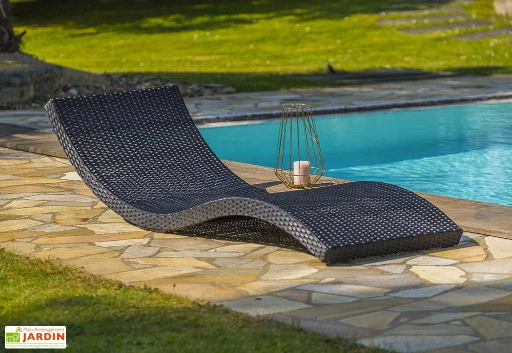 Bain De Soleil En Aluminium Et Résine Tressée Cancun (2 Coloris) 1 Bain De Soleil En Aluminium Et Résine Tressée Cancun (2 Coloris)