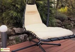 Balancelle Celest Acier Ombrelle Orientable -Pas Cher Salon Mobilier Magasin balancelle acier hamac suspendu celest 3