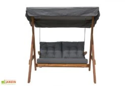 Balancelle De Jardin 2 Personnes - Bois Imprégné – Paris 1700 -Pas Cher Salon Mobilier Magasin balancelle jardin bois westmann as2051a