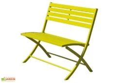 Banc Pliant En Aluminium Marius -Pas Cher Salon Mobilier Magasin banc pliant aluminium jaune