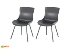 Lot De 2 Chaises De Jardin - Sophie Rondo Dining -Pas Cher Salon Mobilier Magasin chaise anthracite exterieur jardin