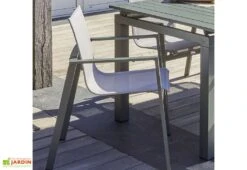 Salon De Jardin Haut 10 Places En Aluminium Et Textilène - Miami -Pas Cher Salon Mobilier Magasin chaise jardin aluminium miami 1