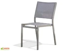 Chaise De Jardin Empilable En Aluminium Et Textilène Stockholm -Pas Cher Salon Mobilier Magasin chaise jardin empilable aluminium textilene stockholm 3