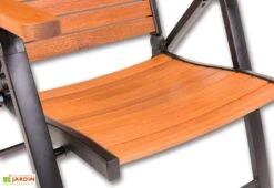 Chaise De Jardin Pliante En Bois D’Eucalyptus Et Aluminium Flamingo -Pas Cher Salon Mobilier Magasin chaise jardin pliante bois eucalyptus aluminium flamingo 1