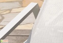 Chaise Longue En Aluminium Et Textilène Ibiza -Pas Cher Salon Mobilier Magasin chaise longue roulette alu blanc 1