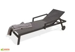 Chaise Longue En Aluminium Et Textilène Ibiza