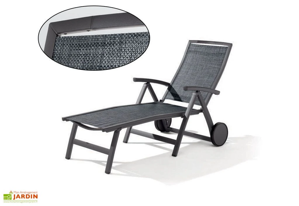 Bain De Soleil Alu Et Textilux Trento Anthracite (lot De 2) 1 Bain De Soleil Alu Et Textilux Trento Anthracite (lot De 2)