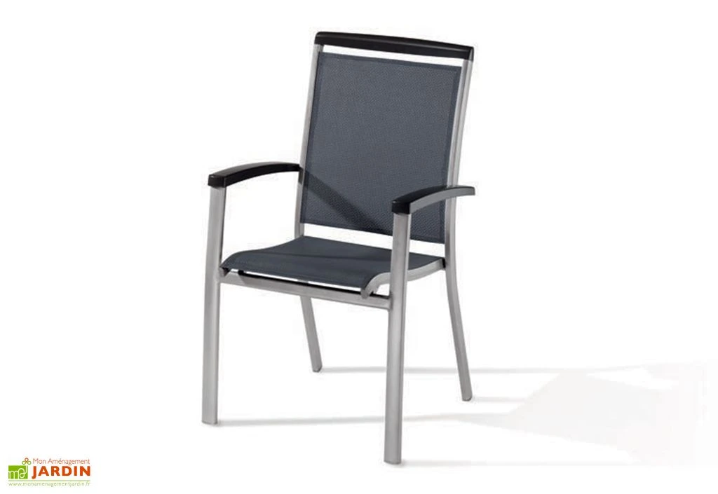 Chaise De Jardin Alu Et Textilux Empilable Royal (lot De 6) 1 Chaise De Jardin Alu Et Textilux Empilable Royal (lot De 6)