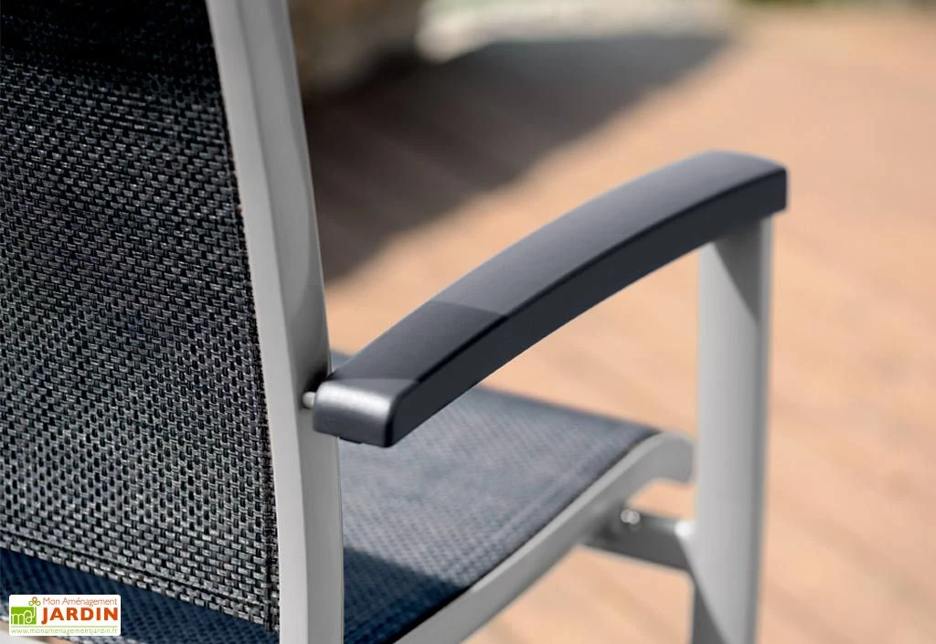 Chaise De Jardin Alu Et Textilux Empilable Royal (lot De 6) 2 Chaise De Jardin Alu Et Textilux Empilable Royal (lot De 6) – Image 2