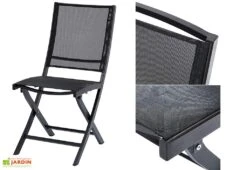 Salon De Jardin HPL Star : Table Extensible + 6 Fauteuils + 4 Chaises -Pas Cher Salon Mobilier Magasin chaise salon de jardin hbl aluminium textilene