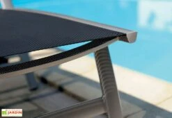 Chaise De Jardin Alu Et Textilux Empilable Trento Gris Graphite (lot De 6) -Pas Cher Salon Mobilier Magasin chaise trento noire 1 1