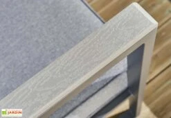 Salon De Jardin 5 Places En Aluminium - Lima -Pas Cher Salon Mobilier Magasin detail accoudoir fauteuil jardin alu