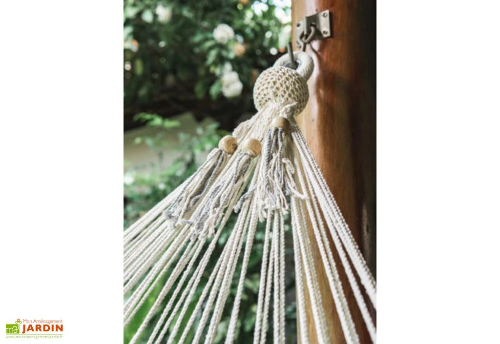 Hamac En Coton Tissé à La Main 100 X 237 Cm - Boaco L 4 Hamac En Coton Tissé à La Main 100 X 237 Cm - Boaco L – Image 4