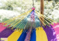 Hamac En Coton Tissé à La Main 2 X 2,37 M - Zapatera XL -Pas Cher Salon Mobilier Magasin detail toile hamac suspendu zapatera xl