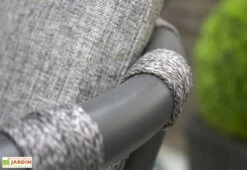 Fauteuil De Jardin En Aluminium Et Corde Pilat -Pas Cher Salon Mobilier Magasin details fauteuil jardin aluminium corde pilat