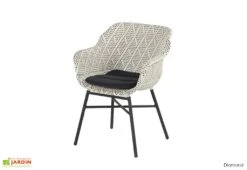 Fauteuil De Jardin En Aluminium Et Résine Tressée Delphine Dining -Pas Cher Salon Mobilier Magasin fauteuil jardin aluminium osier delphine dining diamond