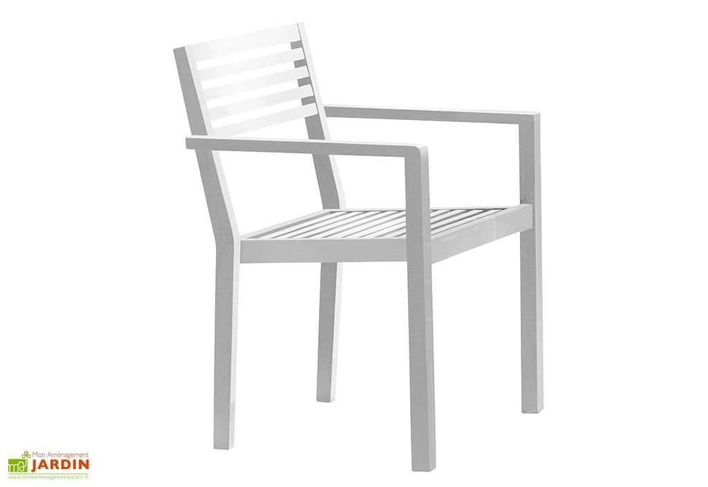 Fauteuil De Jardin Empilable En Aluminium Gaston (4 Coloris) 2 Fauteuil De Jardin Empilable En Aluminium Gaston (4 Coloris) – Image 2