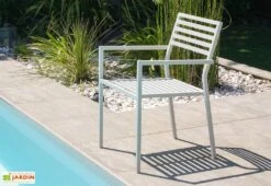 Fauteuil De Jardin Empilable En Aluminium Gaston (4 Coloris) 11 Fauteuil De Jardin Empilable En Aluminium Gaston (4 Coloris) -Pas Cher Salon Mobilier Magasin fauteuil jardin gaston 5
