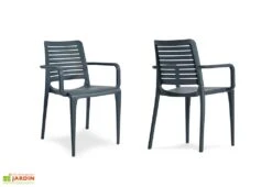 Fauteuil De Jardin Empilable En Polypropylène Renforcé – Park -Pas Cher Salon Mobilier Magasin fauteuil polypropyle ne empilable 02