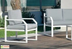 Hevea Salon De Jardin En Aluminium Blanc Genova – 4 Places 5 Hevea Salon De Jardin En Aluminium Blanc Genova – 4 Places -Pas Cher Salon Mobilier Magasin fauteuils de jardin aluminium
