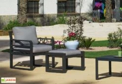 Hevea Salon De Jardin Bas En Aluminium Piave – 4 Places -Pas Cher Salon Mobilier Magasin fauteuils de salon de jardin aluminium