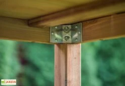 Table De Jardin En Bois Autoclave 200 Cm + 2 Bancs – Daugavpils -Pas Cher Salon Mobilier Magasin fixation plateau table jardin bois ekju 253654