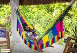 Hamac Double En Tissu Fait Main 1,80 X 2,40 M - Medellin XXL