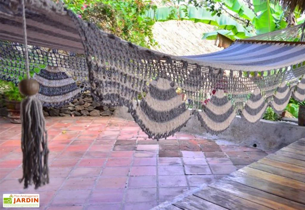 Hamac En Coton Tissé à La Main 100 X 237 Cm - Boaco L 1 Hamac En Coton Tissé à La Main 100 X 237 Cm - Boaco L