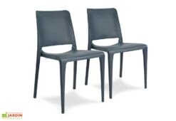 Lot De 2 Chaises De Jardin Empilables En Polypropylène Hall