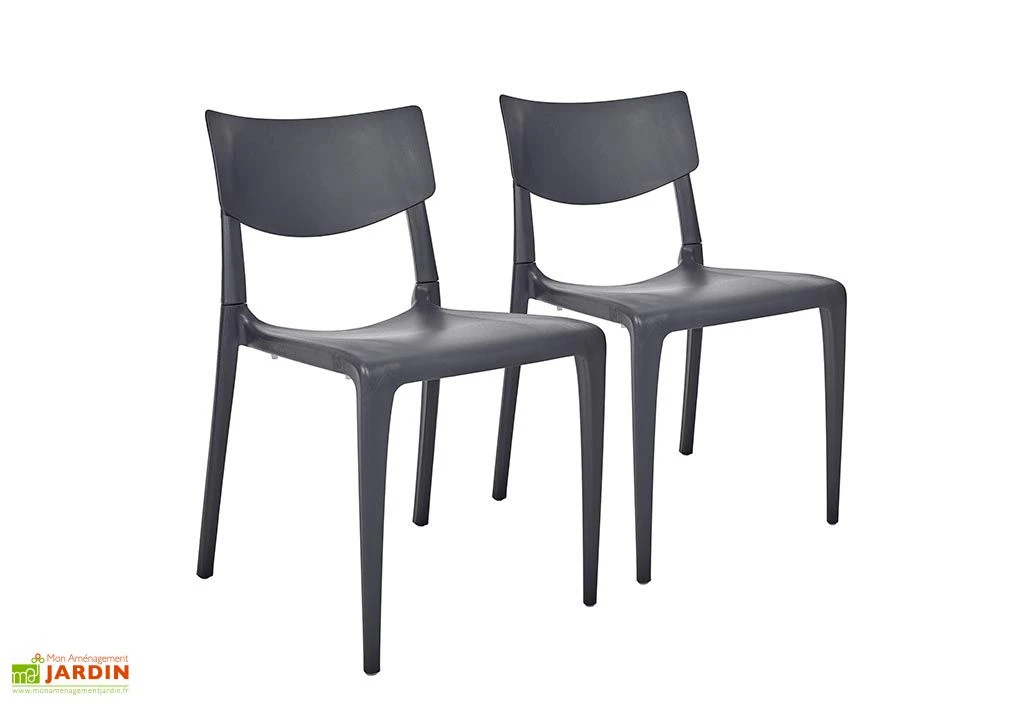 Lot De 2 Chaises De Jardin Empilables En Polypropylène Town 2 Lot De 2 Chaises De Jardin Empilables En Polypropylène Town – Image 2