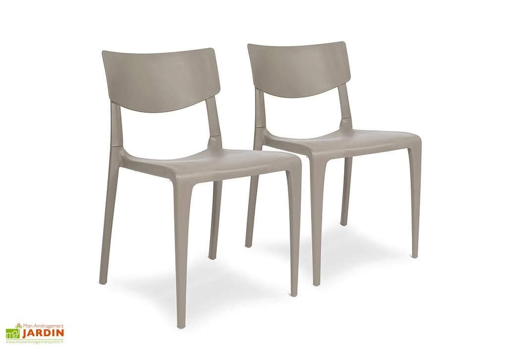 Lot De 2 Chaises De Jardin Empilables En Polypropylène Town 4 Lot De 2 Chaises De Jardin Empilables En Polypropylène Town – Image 4
