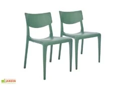 Lot De 2 Chaises De Jardin Empilables En Polypropylène Town 9 Lot De 2 Chaises De Jardin Empilables En Polypropylène Town -Pas Cher Salon Mobilier Magasin lot 2 chaises jardin empilables polypropylene town vert