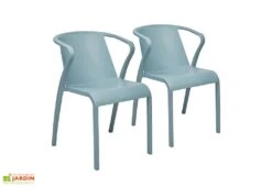 Lot De 2 Fauteuils De Jardin Empilables En Polypropylène Fado