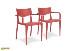 Lot De 2 Fauteuils De Jardin Empilables En Polypropylène Town
