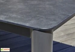 Salon De Jardin Haut 6 Places En Aluminium Et Corde Tressée - Camargue -Pas Cher Salon Mobilier Magasin plateau ceramique table jardin grise