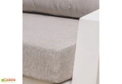 Salon De Jardin En Aluminium Blanc Table Canapé 5 Places - Ibiza -Pas Cher Salon Mobilier Magasin salon de jardin ibiza 2