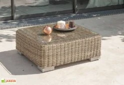 Salon De Jardin Résine Tressée Beige Montmartre - 7 Pièces -Pas Cher Salon Mobilier Magasin salon de jardin re sine tresse e beige montmartre 7 pie ces