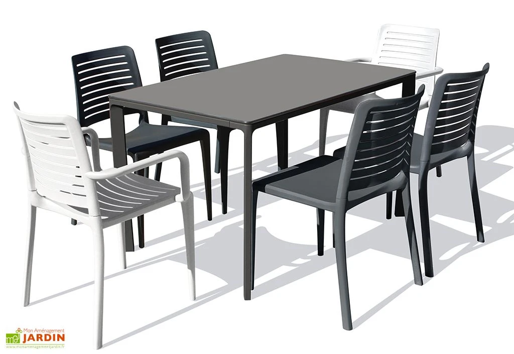 Salon De Jardin : 1 Table 160 X 90 Cm + 4 Chaises + 2 Fauteuils – Park 5 Salon De Jardin : 1 Table 160 X 90 Cm + 4 Chaises + 2 Fauteuils – Park – Image 5