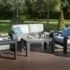 Salon De Jardin 4 Places En Aluminium Titan