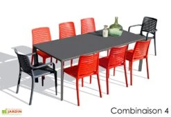 Salon De Jardin : 1 Table 200 X 90 Cm + 6 Chaises + 2 Fauteuils – Park 10 Salon De Jardin : 1 Table 200 X 90 Cm + 6 Chaises + 2 Fauteuils – Park -Pas Cher Salon Mobilier Magasin salon jardin alu 8 places gris anthracite rouge