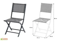 Chaises Pliantes En Aluminium Modulo (Lot De 2) -Pas Cher Salon Mobilier Magasin salon jardin aluminium gris anthracite modulo 4 12 personnes chaise fauteuil 1