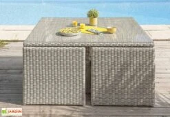 Salon De Jardin En Aluminium Et Résine Tressée Oceane Lunch – 8 Places -Pas Cher Salon Mobilier Magasin salon jardin aluminium resine tressee 8 places oceane lunch 4