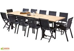 Salon De Jardin Bali : Table Extensible + 8 Fauteuils + 4 Chaises