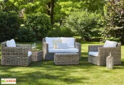 Pas Cher Salon Mobilier Magasin 14 Salon De Jardin En Kubu 4/5 Places – 2 Tables, 1 Canapé Et 2 Fauteuils