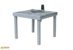 Salon De Jardin Aluminium : Table Extensible 90/180 Cm + 4 Fauteuils -Pas Cher Salon Mobilier Magasin salon jardin modulo wilsa aluminium verre decors bois tables 4personnes