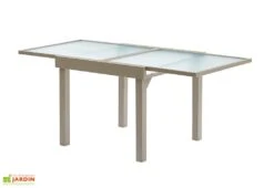Salon De Jardin Modulo : Table Extensible + 4 Fauteuils -Pas Cher Salon Mobilier Magasin salon jardin modulo wilsa table extensible 4fauteuils aluminium verre 6