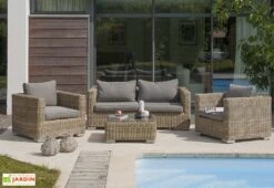 Pas Cher Salon Mobilier Magasin 10 Salon De Jardin Montmartre Miel En Résine Tressée 4 Places