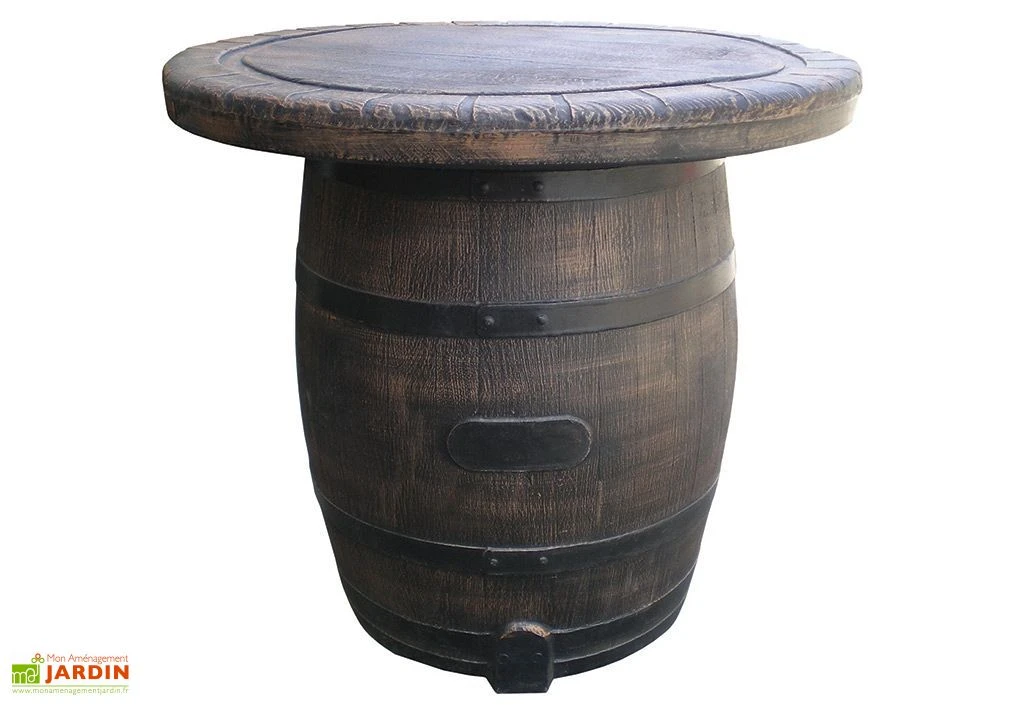 Roto Table De Jardin Imitation Tonneau En Bois 100 X 90 Cm 1 Roto Table De Jardin Imitation Tonneau En Bois 100 X 90 Cm