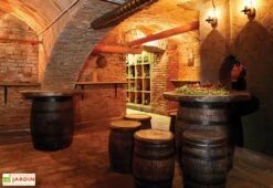 Roto Fauteuil De Jardin Imitation Tonneau En Bois 40 X 55 Cm 5 Roto Fauteuil De Jardin Imitation Tonneau En Bois 40 X 55 Cm -Pas Cher Salon Mobilier Magasin salon jardin plastique effet tonneau bois 1