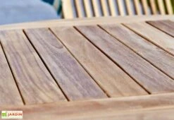 Salon De Jardin En Bois De Teck – 1 Table Ovale 240 Cm Et 8 Chaises -Pas Cher Salon Mobilier Magasin salon jardin teck brut ovale 5